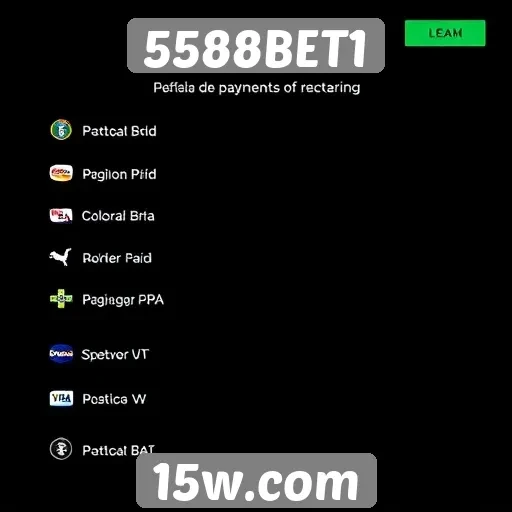 Métodos de pagamento aceitos no 5588BET1